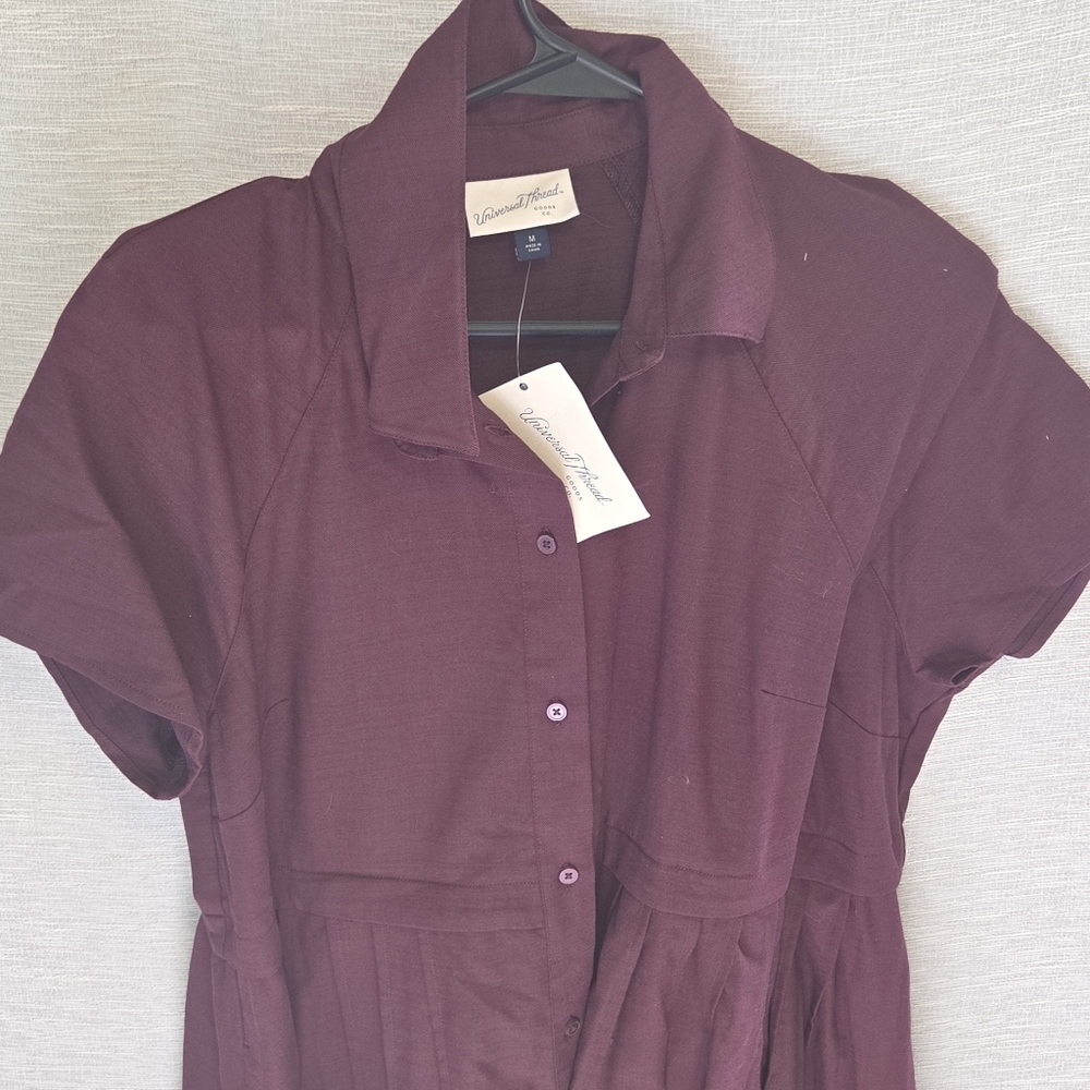 universal thread school girl Burgundy Shirt Dress NWT - Picture 5 of 7
